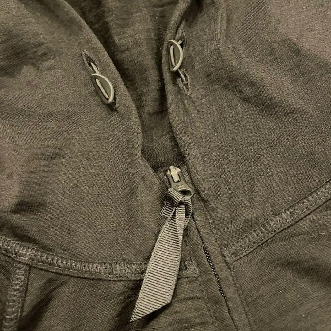 山と道 メリノパーカー ブラック M 100% Merino Zip Hoody