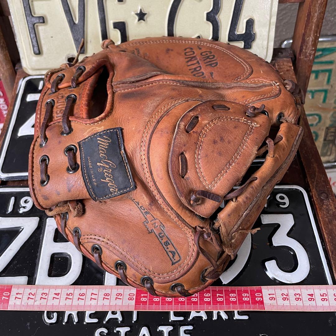 40s〜50s OLDアメリカアンティーク野球グローブ本革USAヴィンテージ雑貨