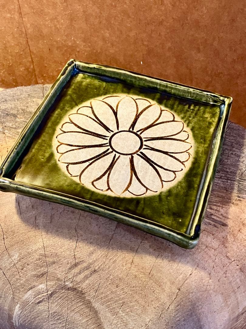 織部　油皿移し　陶工一点もの