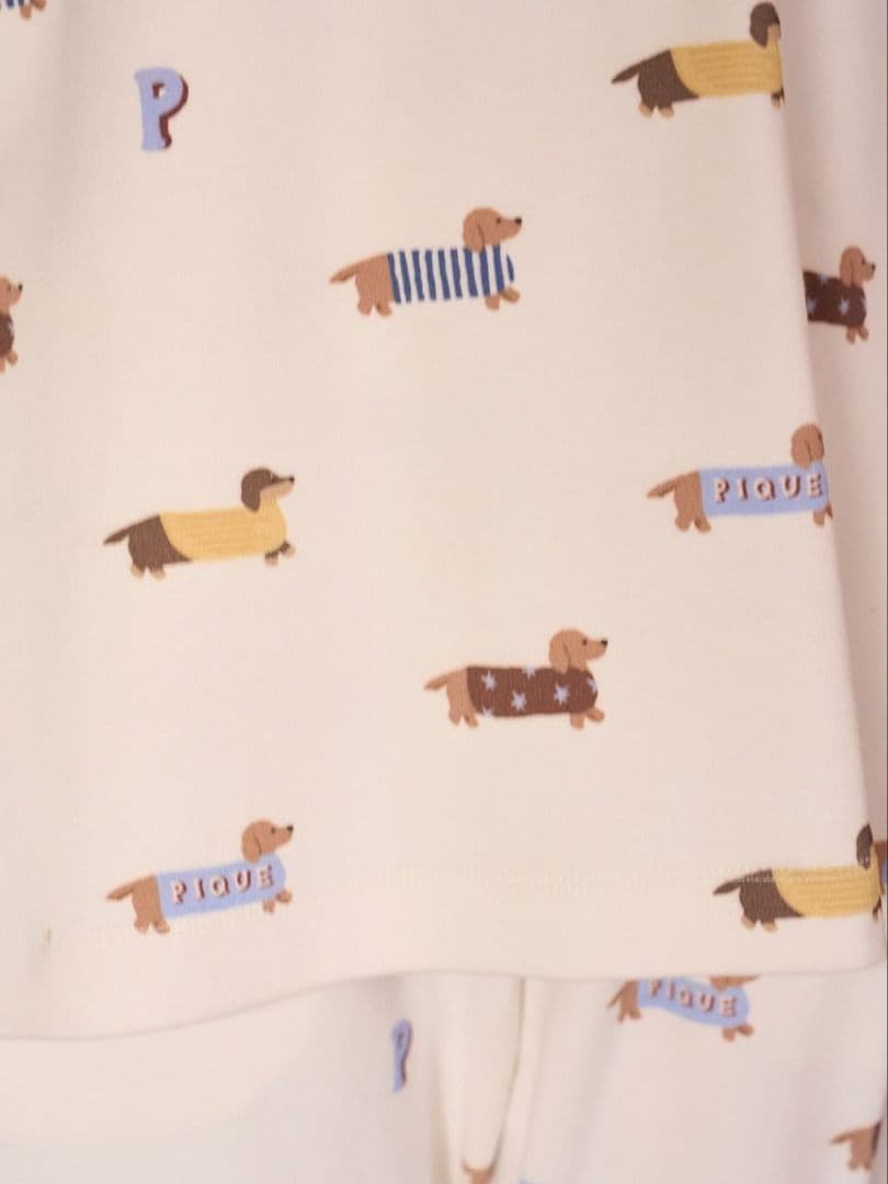 ジェラートピケ ダックスフンド カットソー ロングパンツセット