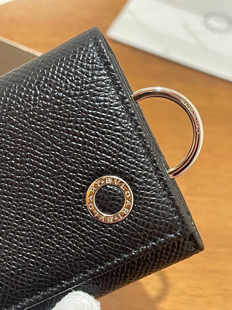 新品　ブルガリ 革 6本 グレインレザー スモールキーホルダー