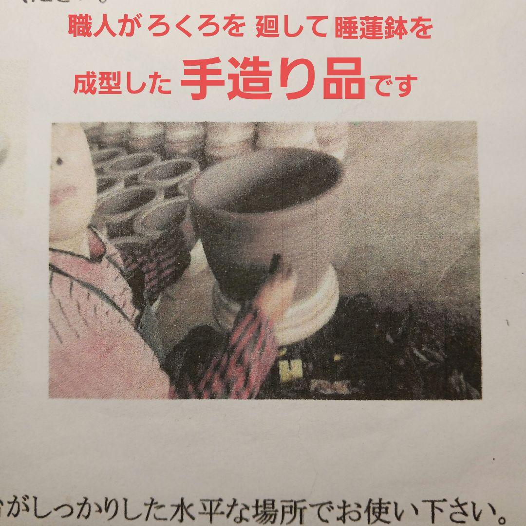 新品　特大Φ50　陶器　睡蓮鉢　メダカ鉢　難有　白　ホワイト　ルーバー高級LWH