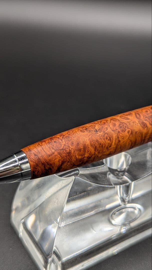 333ペン工房翌檜　本花梨　瘤杢　木軸シャーペン　ボールペン