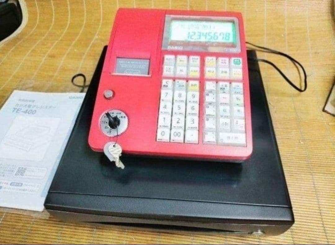 カシオレジスター　TE-400　フル設定無料　美品PC連携売上管理　400504