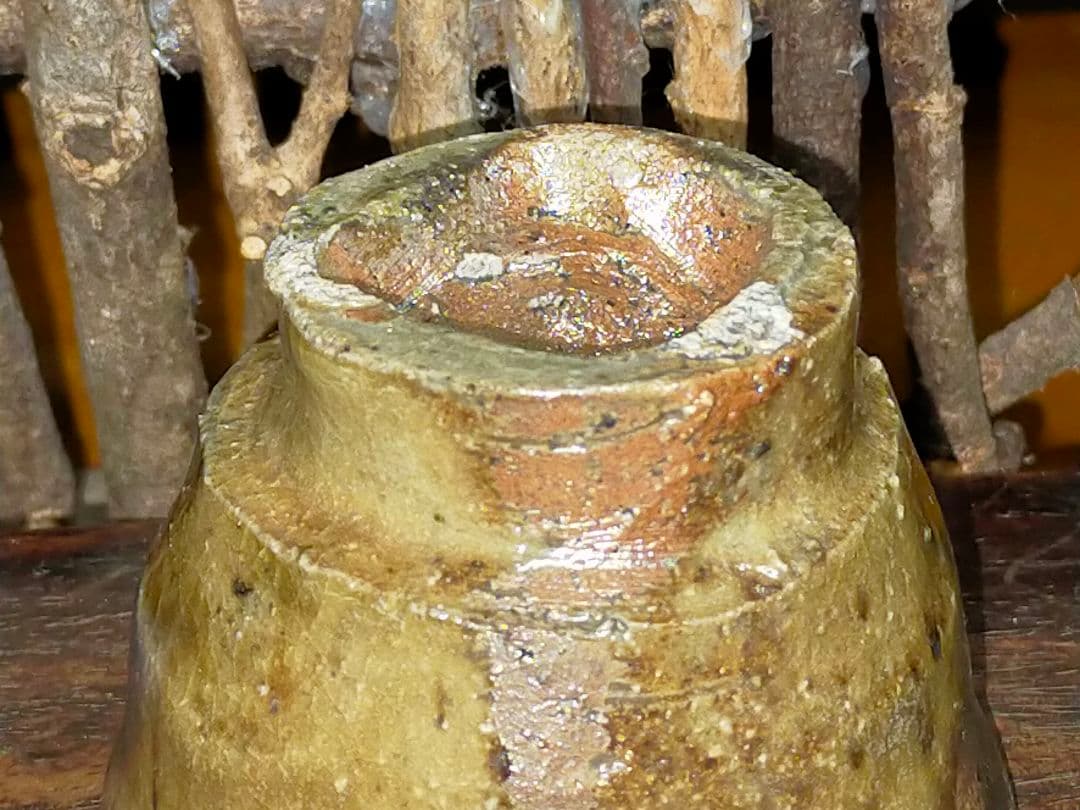 ♥窯変　唐津　ぐい飲み　ぐい呑み　骨董　古玩