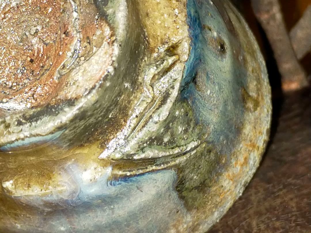 ♥窯変　唐津　ぐい飲み　ぐい呑み　骨董　古玩