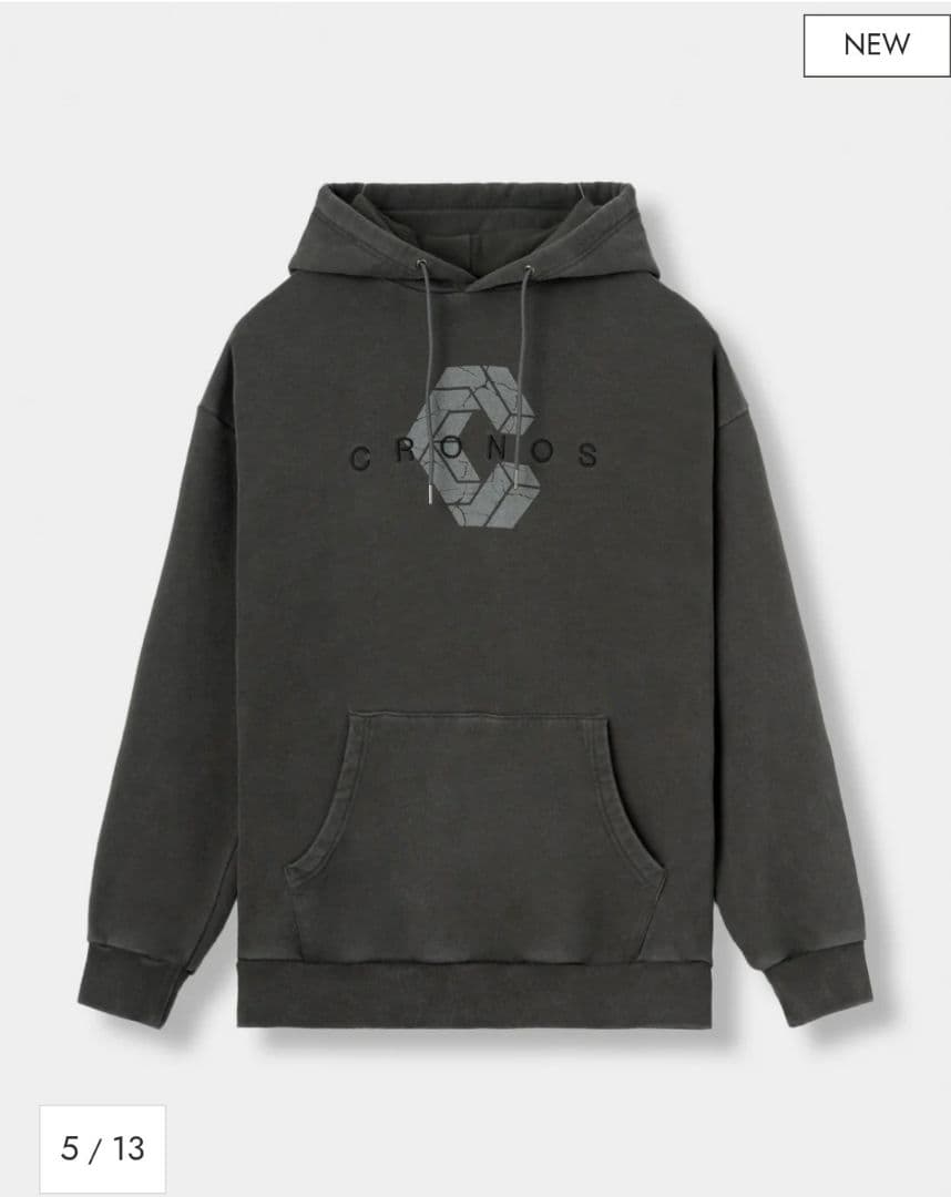 m*u様 CRONOS COTTON DEPTH HOODIE【V BLACK】