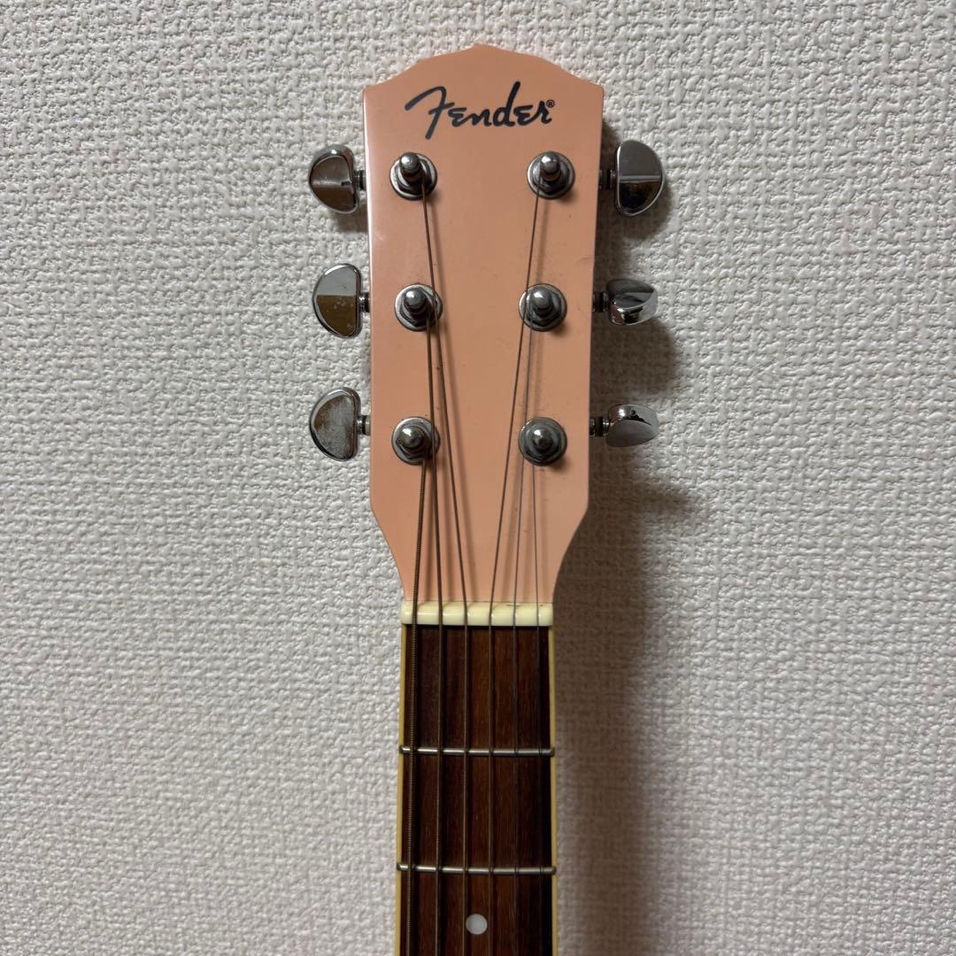 アコースティックギター Fender フェンダー　ピンク　アコギ