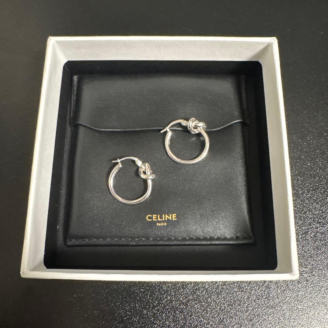 CELINE ノット スモールフープピアス【美品】