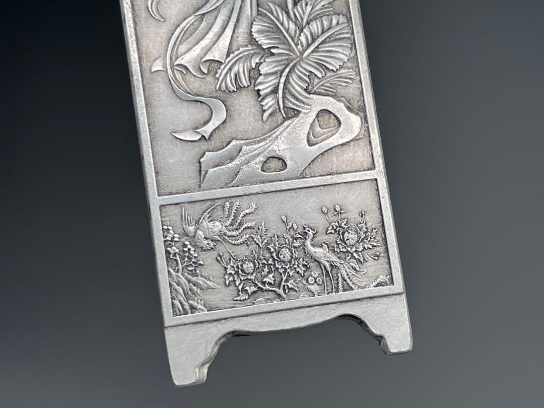 中国美術　四大美女4枚セット　文鎮　金属工芸　浮彫　刻印あり　厚重　コレクション