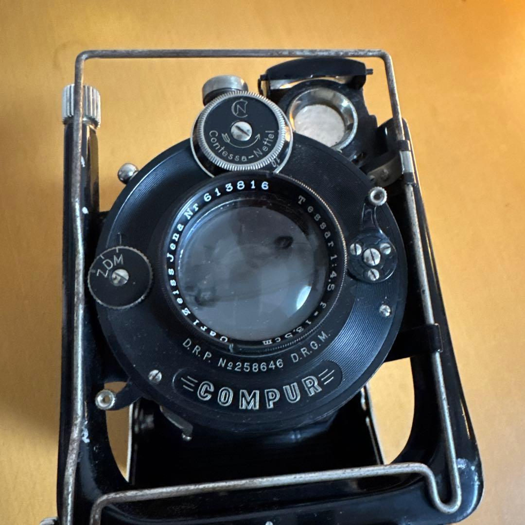 【貴重な完動品】蛇腹カメラ COMPUR tessar 13.5cm F4.5