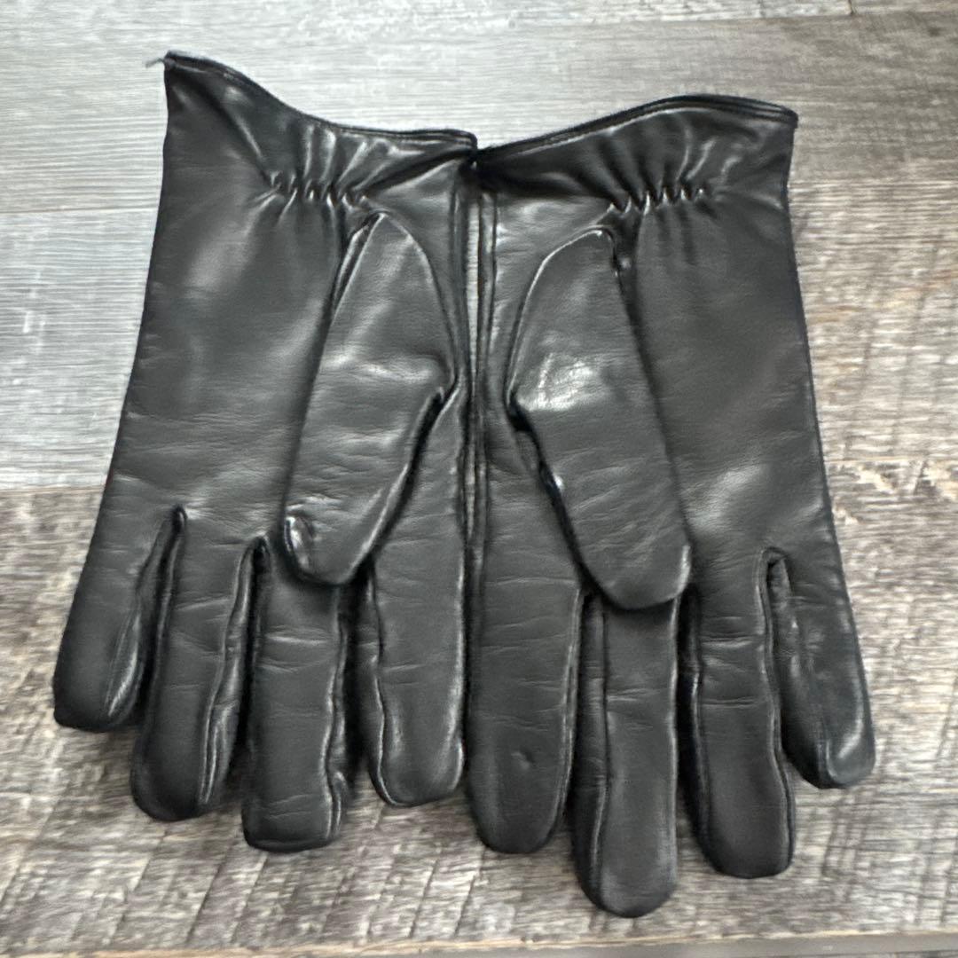 DSQUARED2 ブラックレザー　本革　手袋 ジッパー付き