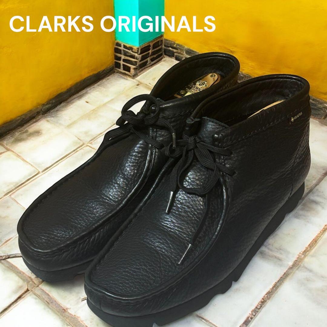 美品CLARKS Wallabee GTX GORE-TEX ブラック 26.5