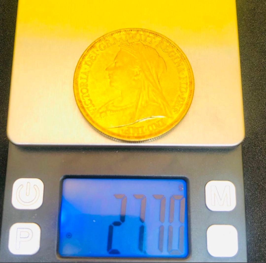 1899年　ヴィクトリア女王 金貨 オーストラリア 聖ジョージ竜退治3