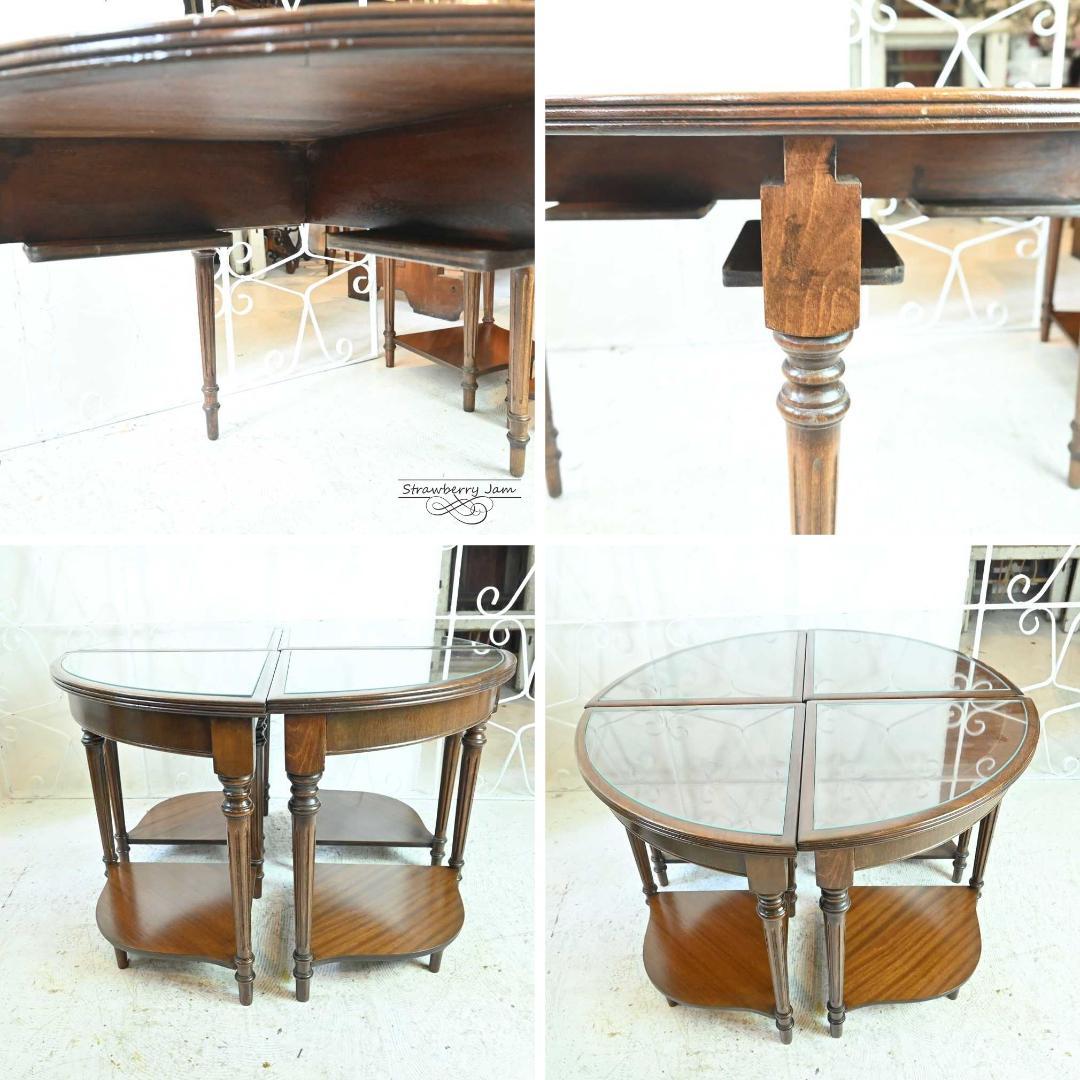 【早い者勝ち】L3705-264 英国アンティーク 丸テーブル ネストテーブル