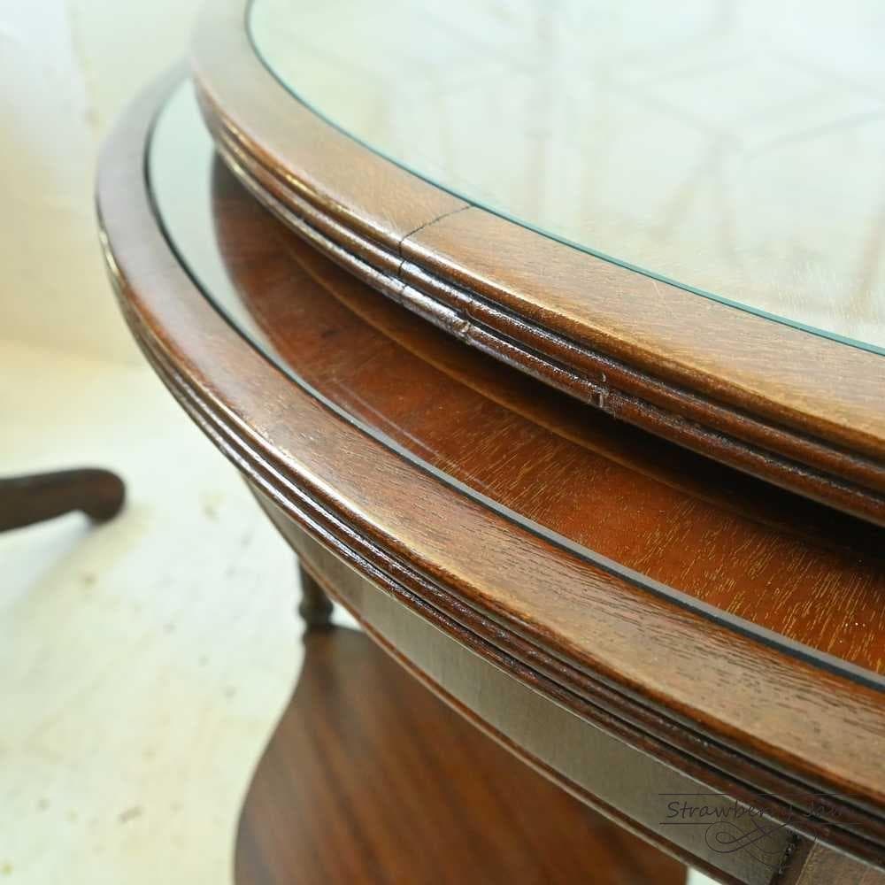 【早い者勝ち】L3705-264 英国アンティーク 丸テーブル ネストテーブル