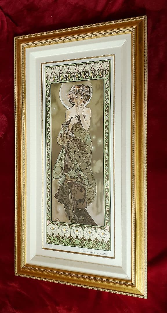 P*m様 【アルフォンス・ミュシャ】限定300部『月光』☆保証書＆証明書付きリト