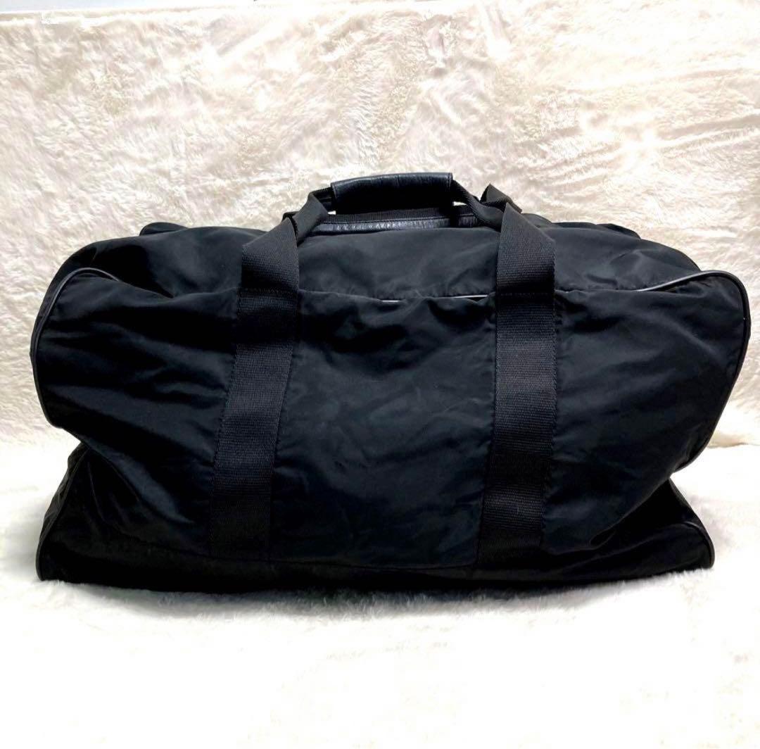 プラダ ボストンバッグ 2WAY ショルダー 南京錠 ネームプレート ブラック