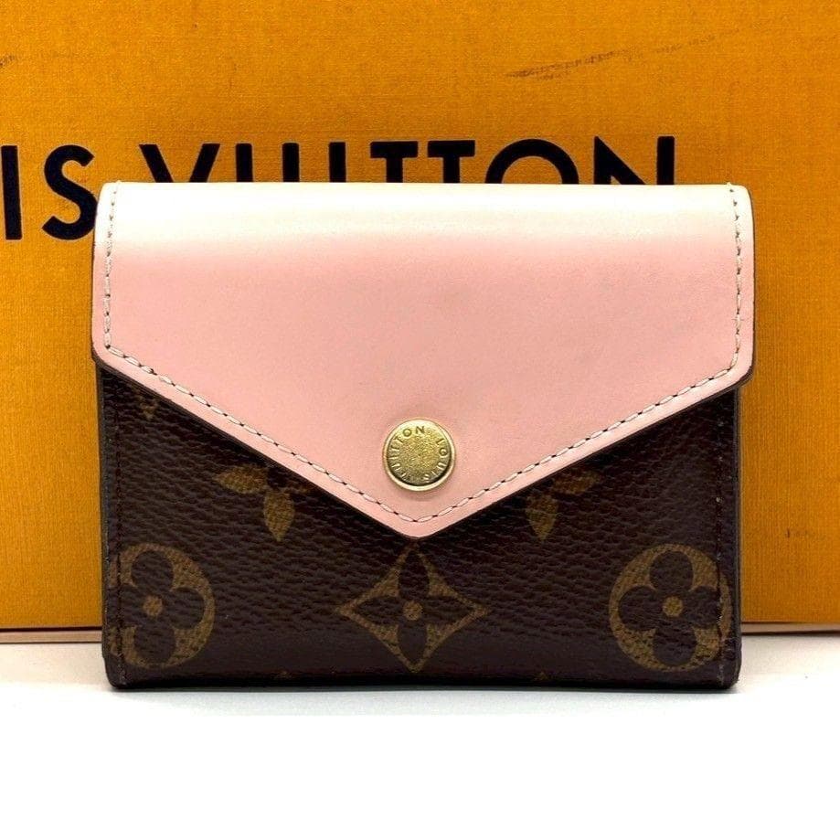 k*k様 美品★ ルイヴィトン　三つ折り財布 モノグラム ゾエ ローズバレリーヌ
