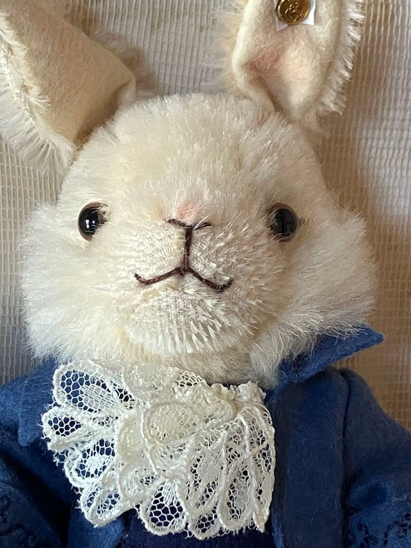 シュタイフ　steiff　ウサギのヴィンセント　白うさぎ　不思議の国のアリス
