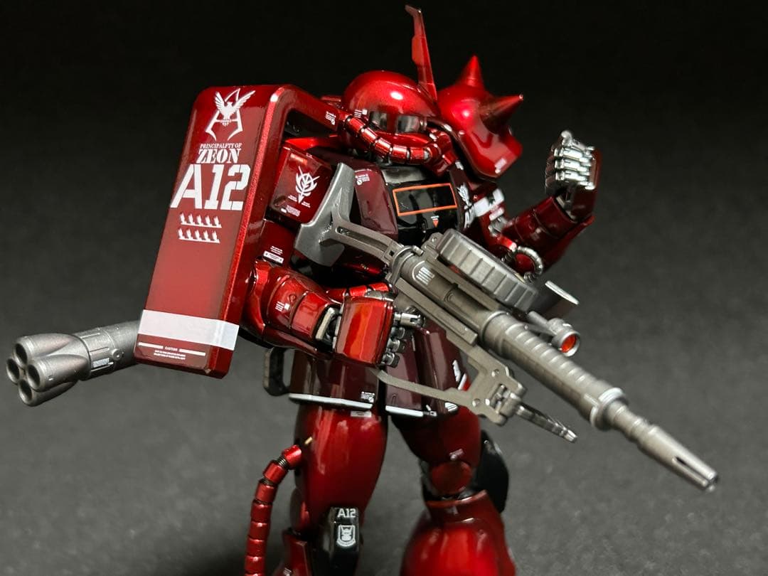 MGシャア専用ザク　キャンディーグラデーション全塗装済み完成品