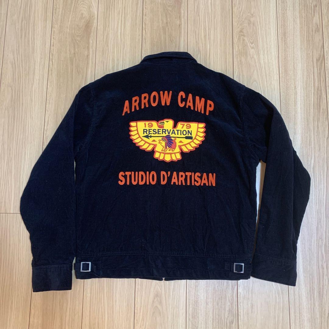 STUDIO D’ARTISAN 刺繍コーデュロイジャケット　2XL ブラック