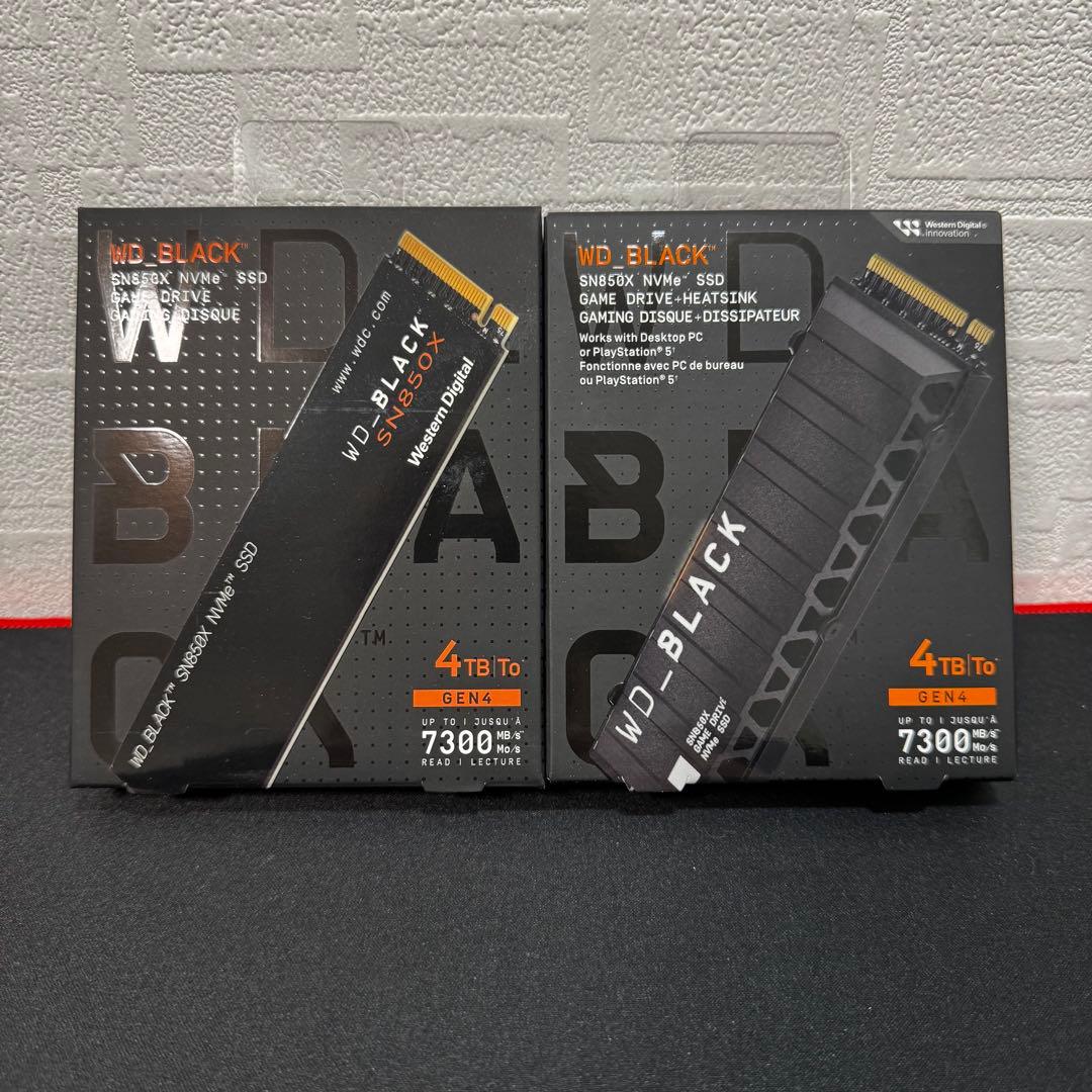週末値下げ 新品未開封 WD BLACK SN850X 4TB✖︎2枚