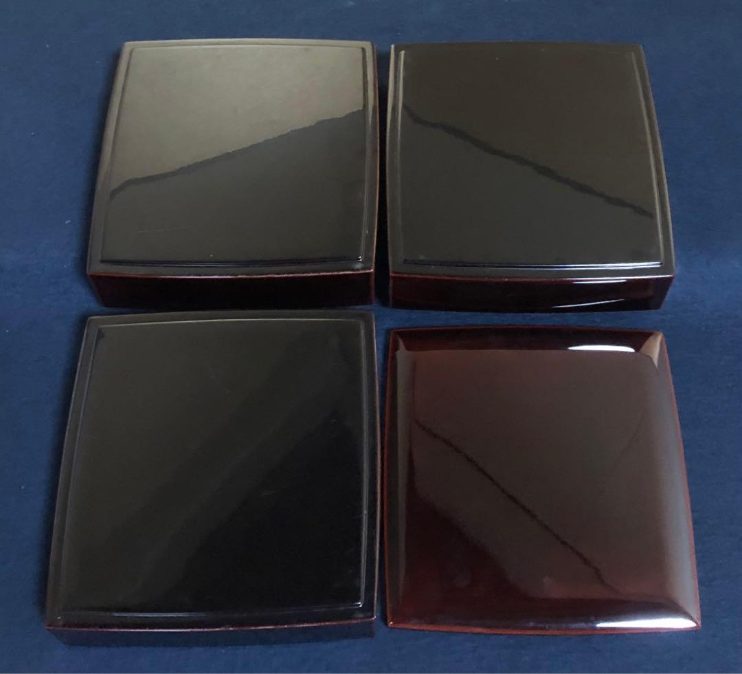 《R》輪島塗 溜アジロ 三段重 木製漆器 木箱　260120き5