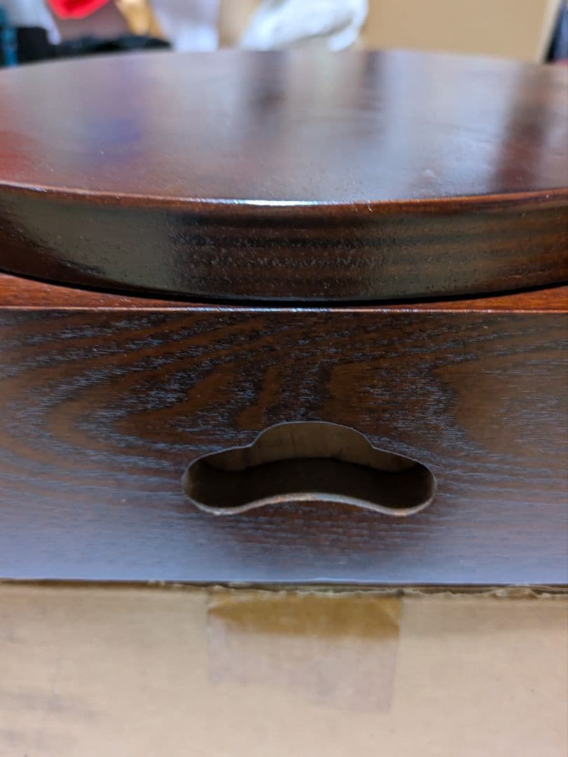 茶道具　灰ならし、灰おさえ 灰形つくり　回転台　 木整　引き出し付き 新品未使用