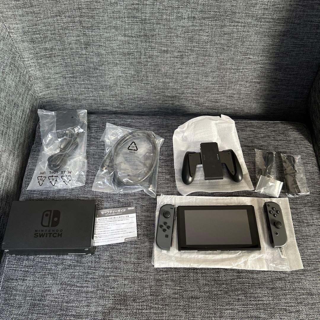 Nintendo Switch 本体 グレー バッテリー強化版 付属品完備