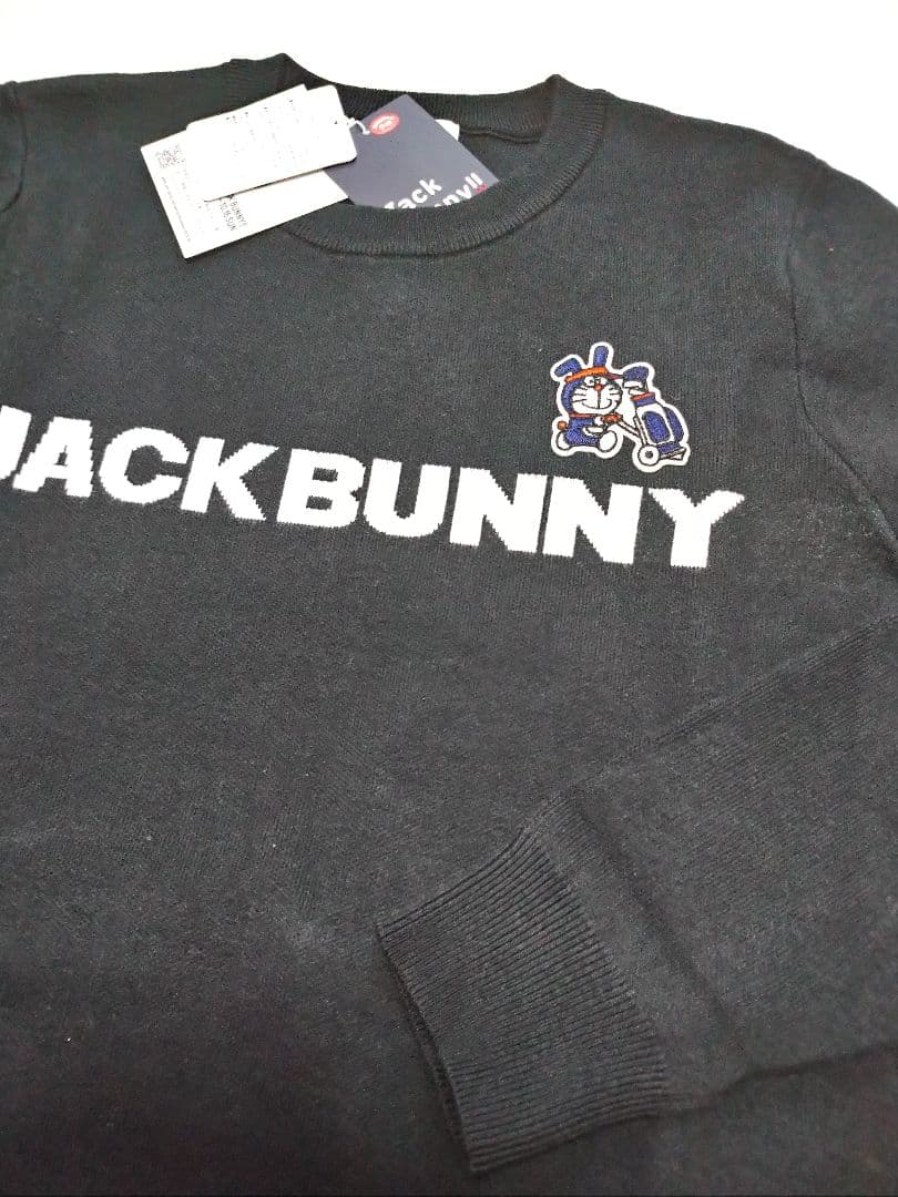 ブラック Mサイズ1 セーター ドラえもん ゴルフウェア ジャックバニー 新品