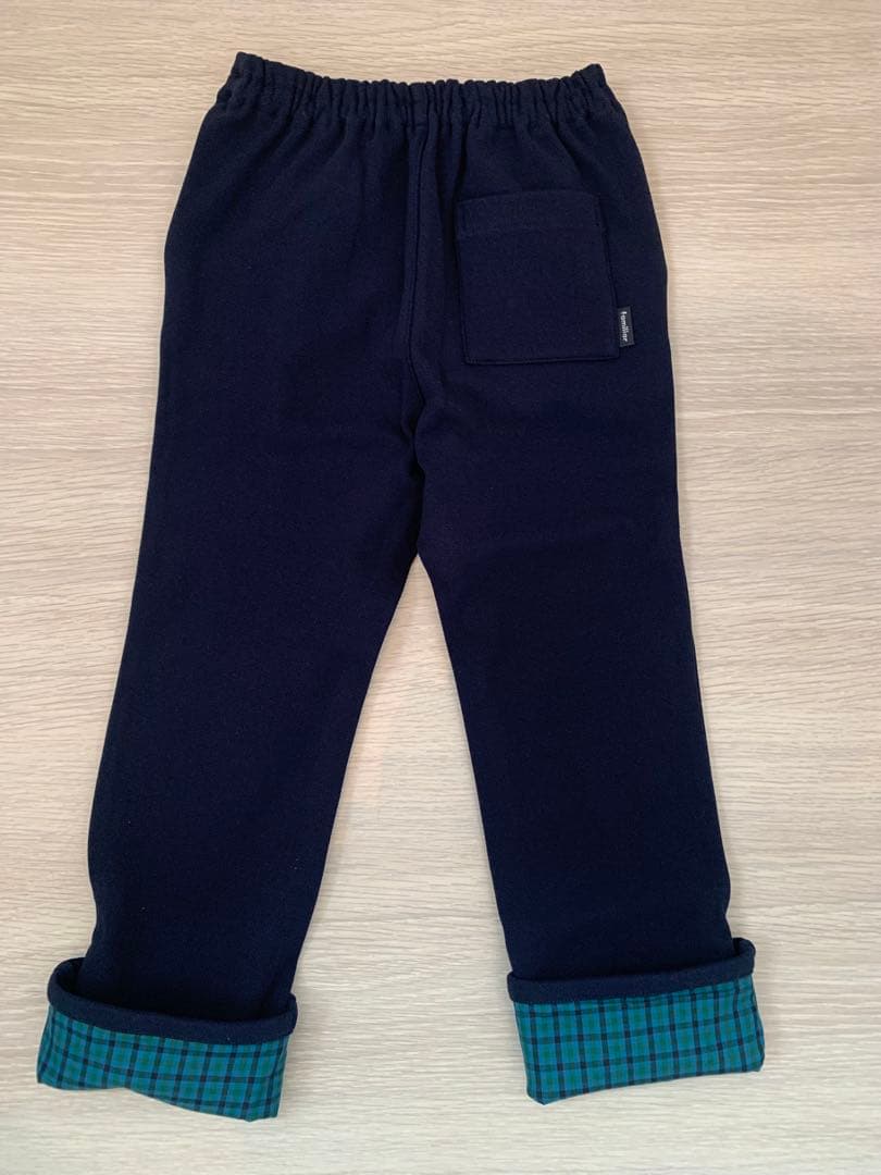 familiar ファミリア ネイビー チェック 長ズボン 120 新品未使用