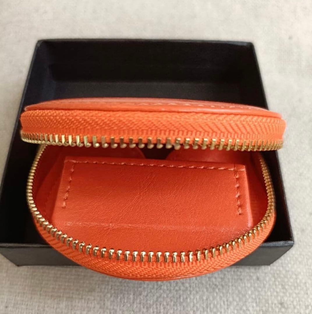 【皇居限定】オレンジ 馬蹄型小銭入 ケース　橙色　朱色　財布