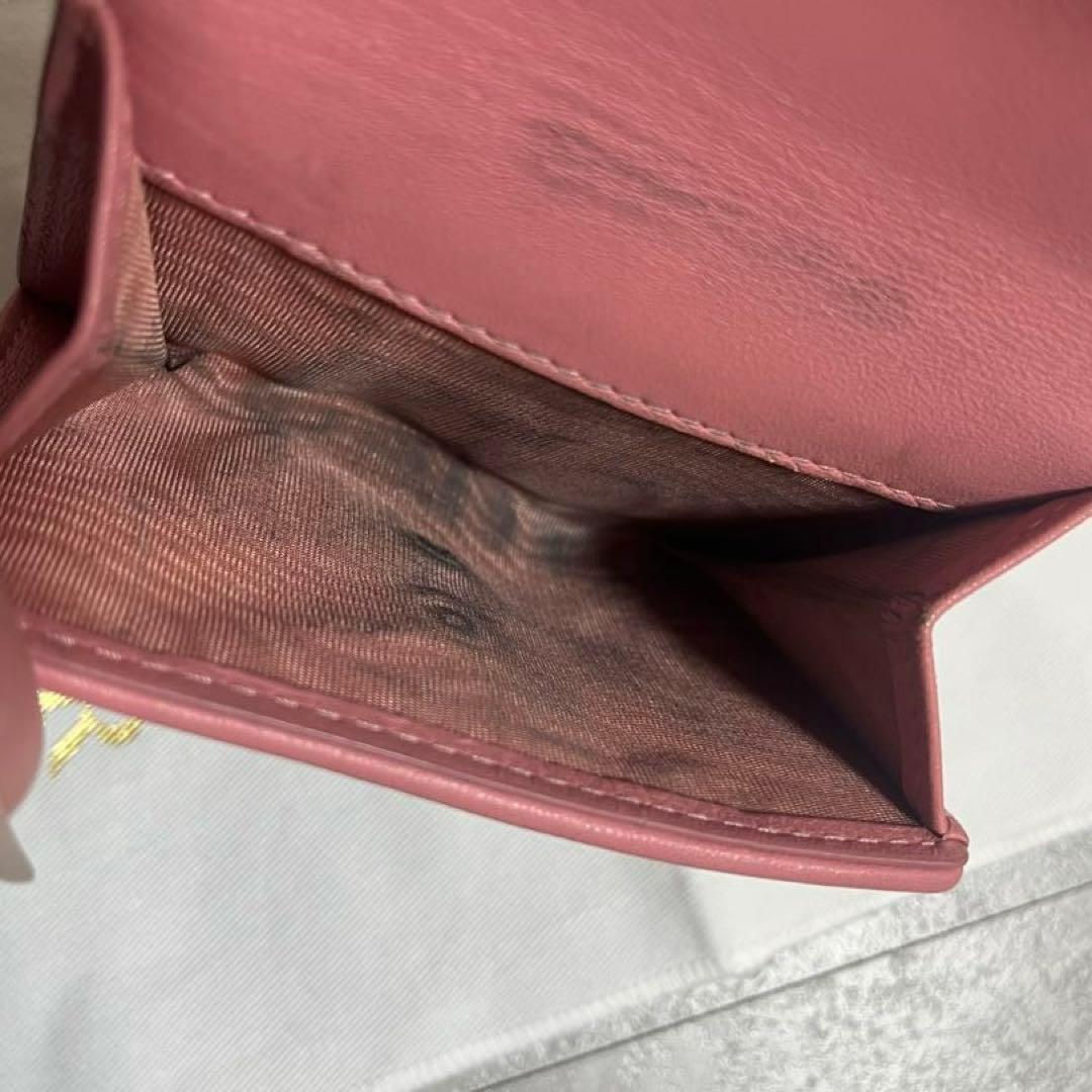 【1/3限定値下げ】即購入◎Dior ピンク キルティング 三つ折り財布