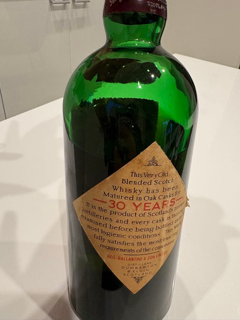 バランタイン 30年 ベリーオールド 赤青旗 ★緑ボトル/茶キャップ スコッチ