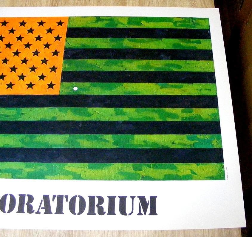 ジャスパー ジョーンズ Moratorium 1969年アメリカ製ポスター