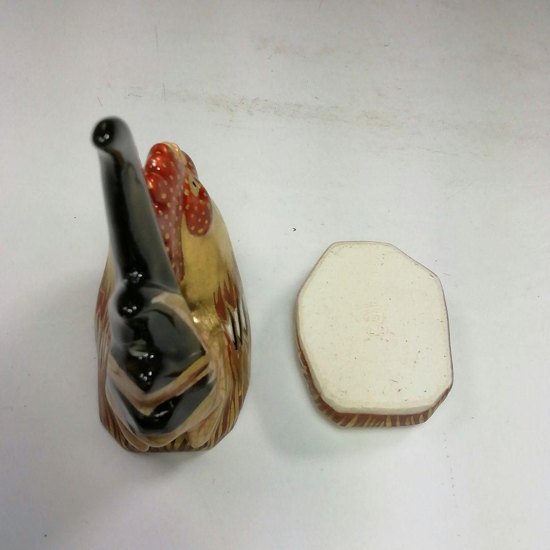 Ｓ８０３　香合　『鶏　香合』『通次嵩山』　共箱　茶道具