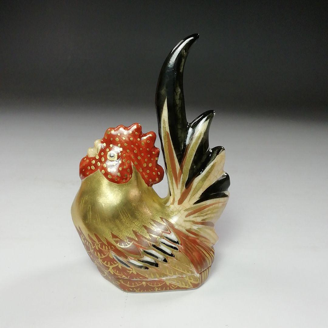 Ｓ８０３　香合　『鶏　香合』『通次嵩山』　共箱　茶道具