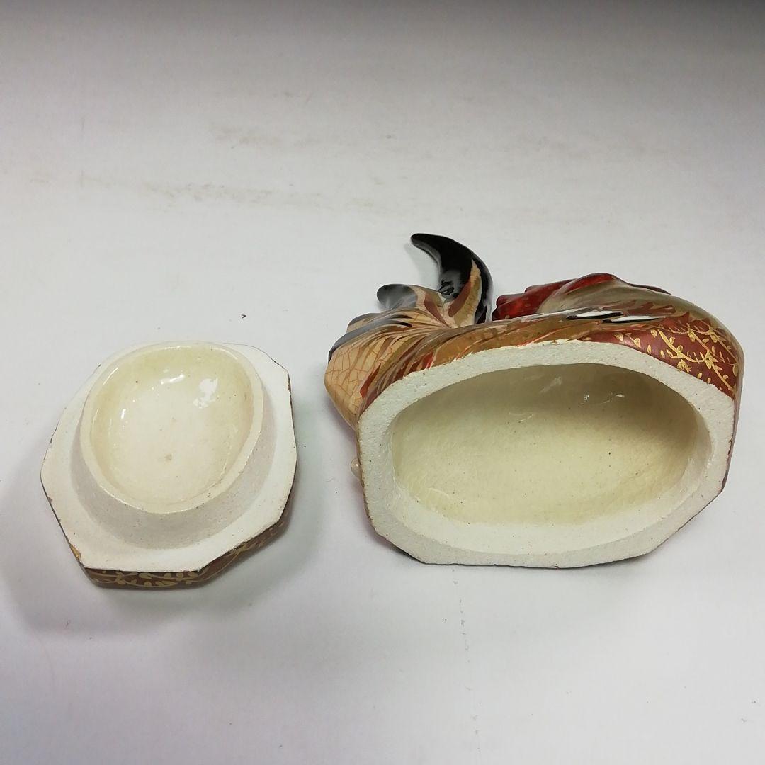 Ｓ８０３　香合　『鶏　香合』『通次嵩山』　共箱　茶道具