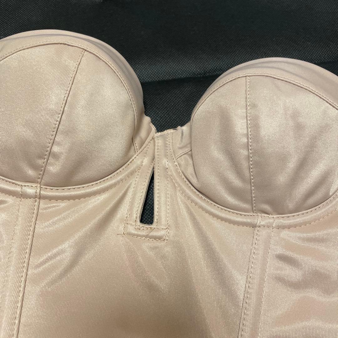 【ウォンバット】ブライダルインナー　ベージュ ビスチェ＆ガードルセット M