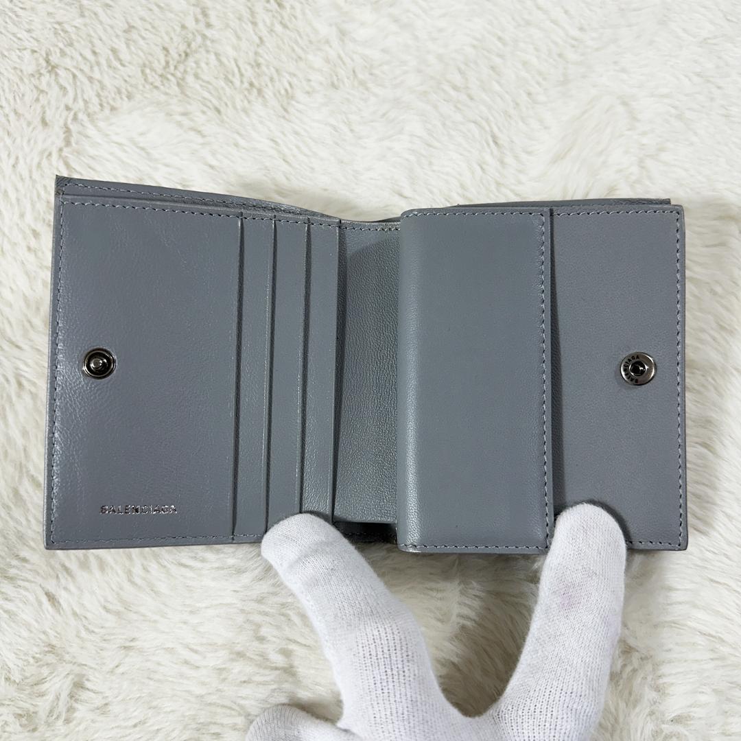 BALENCIAGA クラッシュ 二つ折財布 シルバー 箱付き