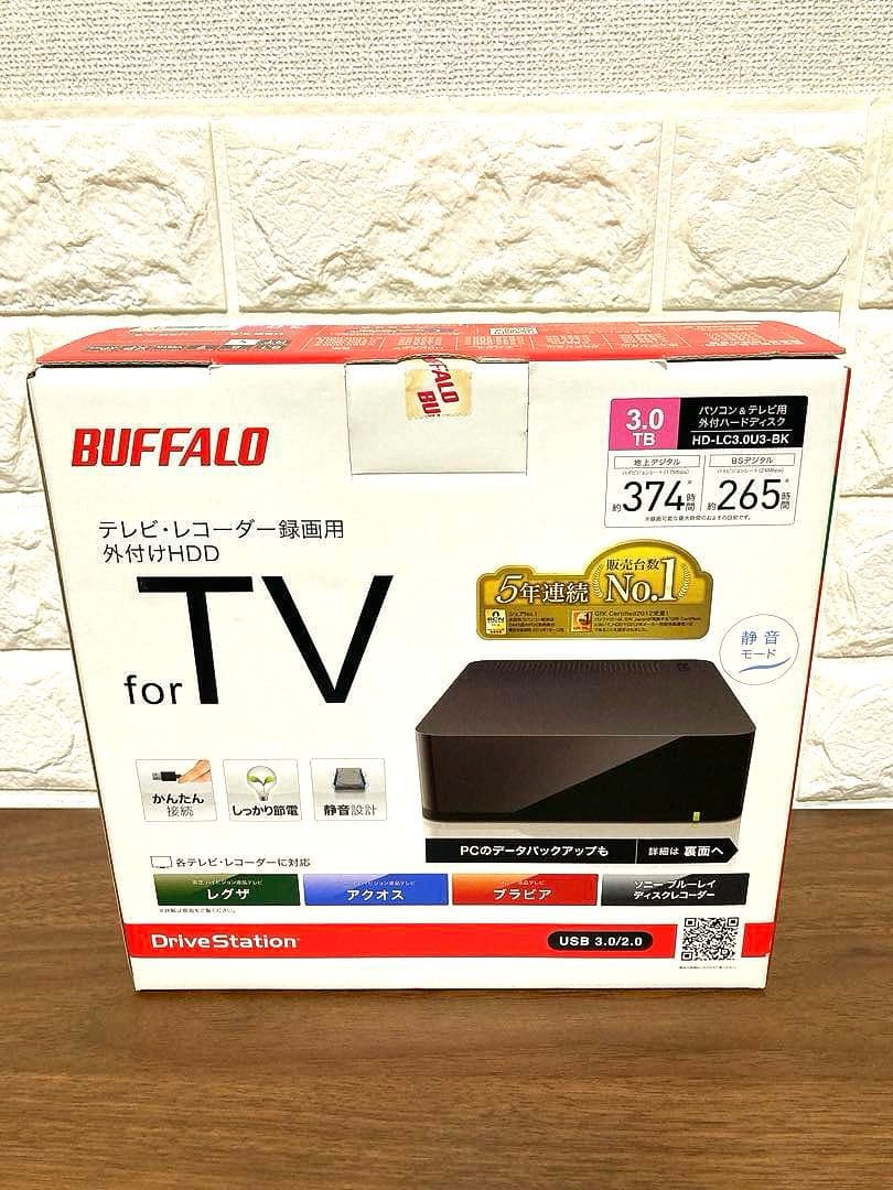 【新品未使用】BUFFALO HD-LC3.0U3-BK3.0TB 外付けHDD