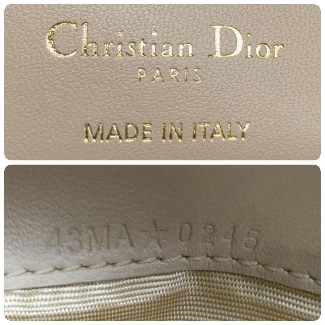 ディオール　折り財布　アカシアスウォレット　カナージュ　カロ　ベージュ