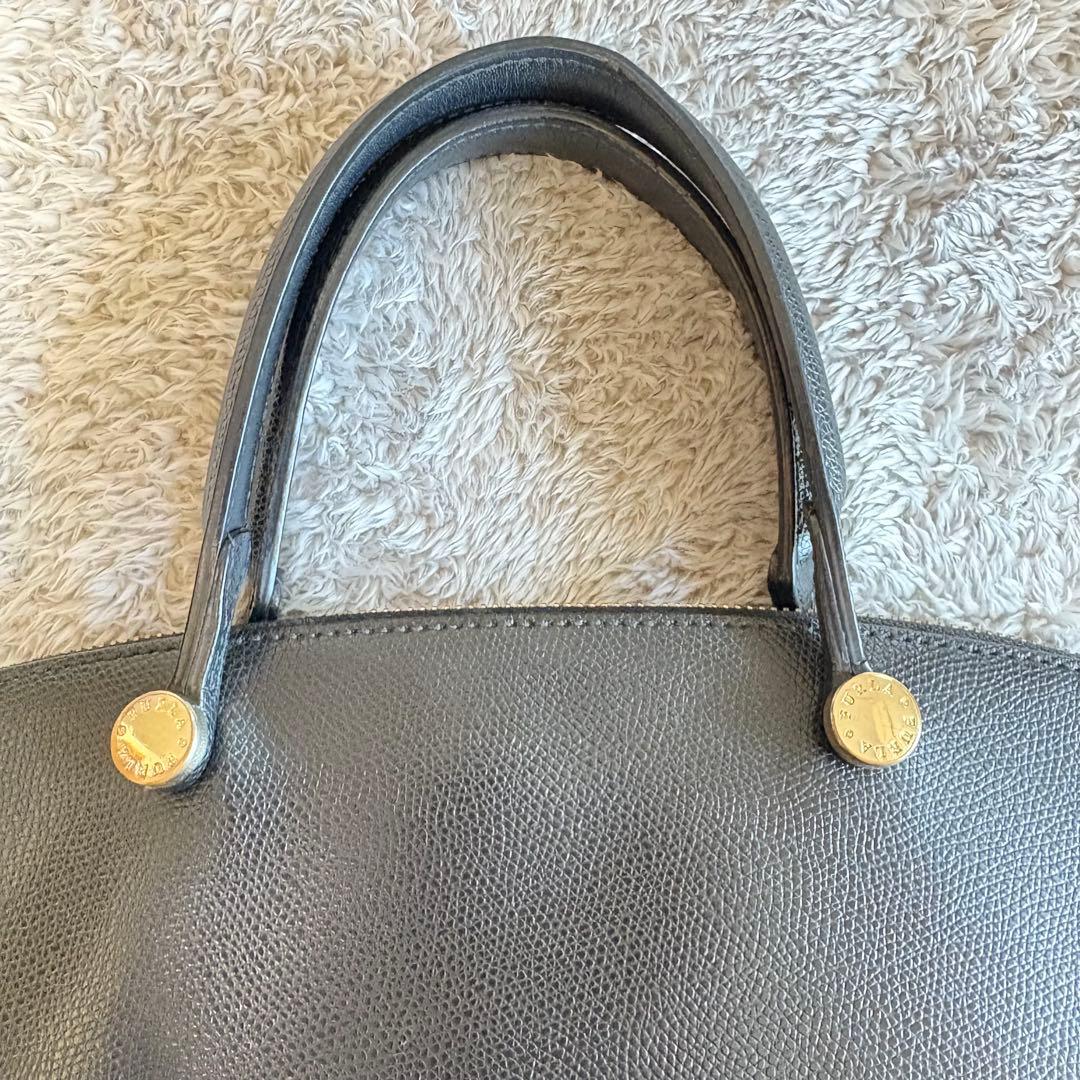 ◎美品◎ FURLA PIPER フルラ パイパー ブラックレザー ハンドバッグ