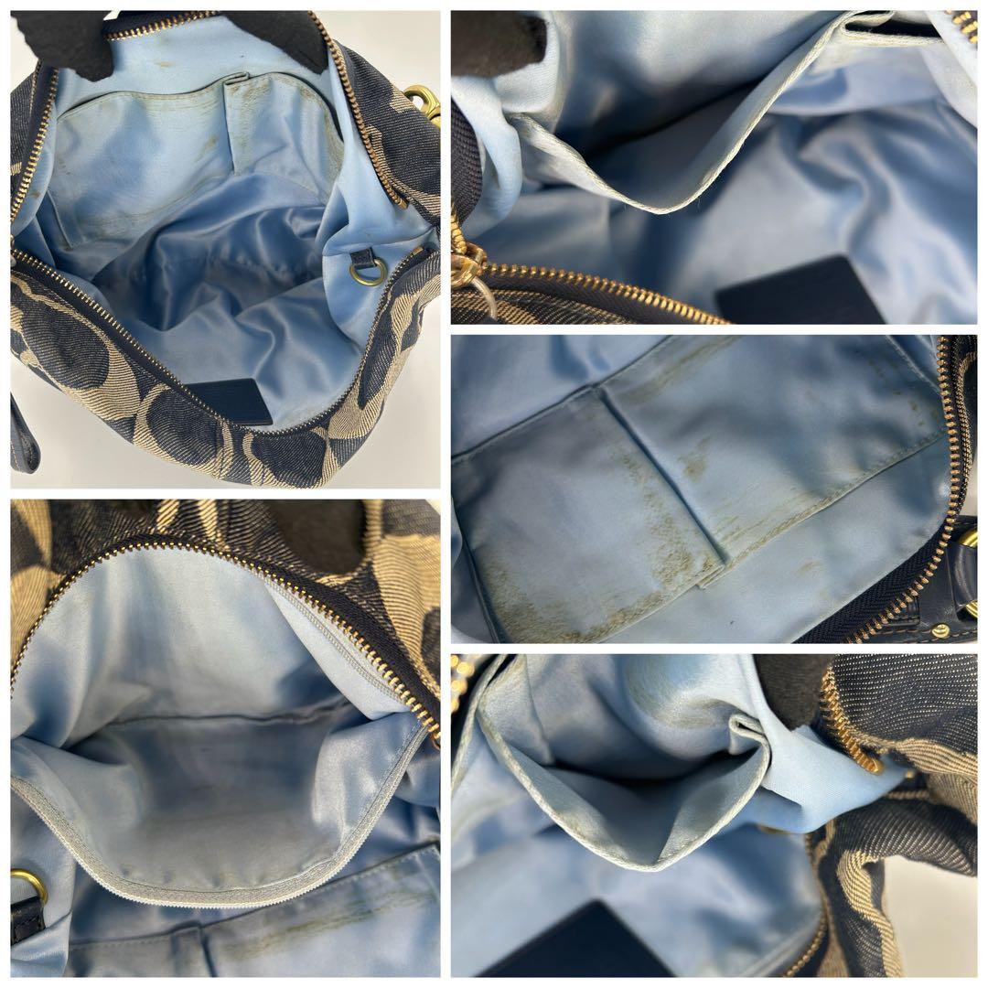 COACH コーチ ショルダーバッグ ネイビー デニム