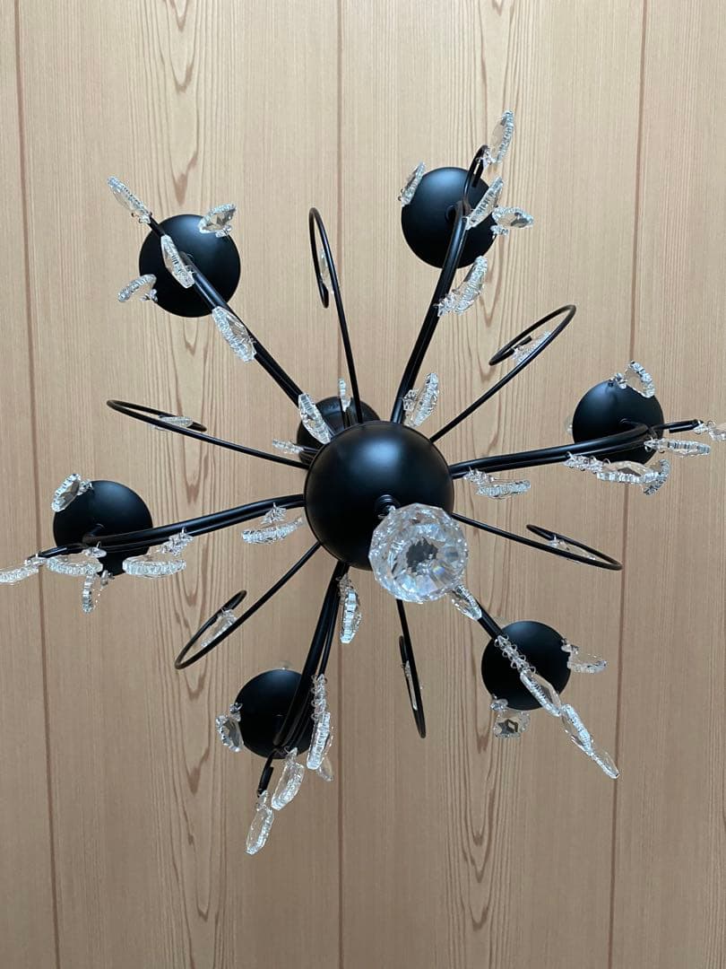 ムーラ シャンデリア 6灯 ブラック