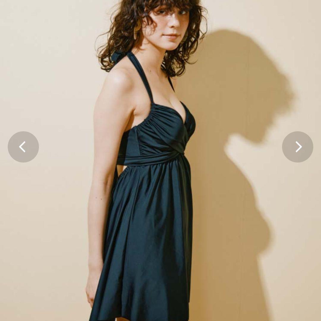 クロスワイヤーAライン　水着　9D-M　ブラック