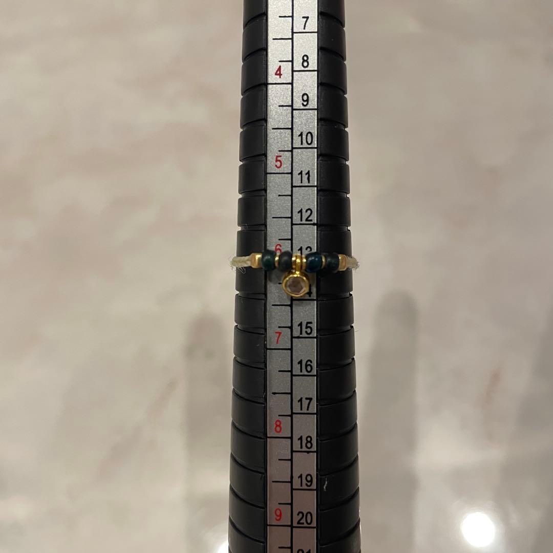 古代ビーズ リング ラピス ダイヤモンド 12号～13号