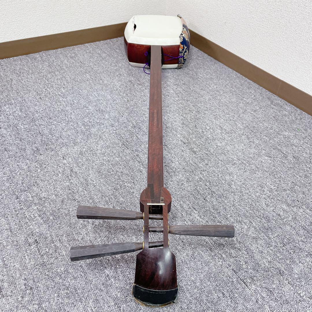 三味線 紅木 子持綾杉胴 中棹 一本溝