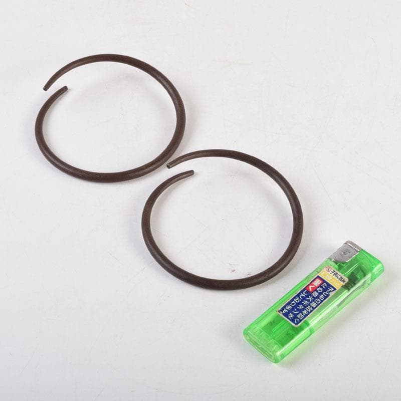 茶道具　御釜師　十三代宮崎寒雉造　釜環　丸環　一對　共箱　C　9184